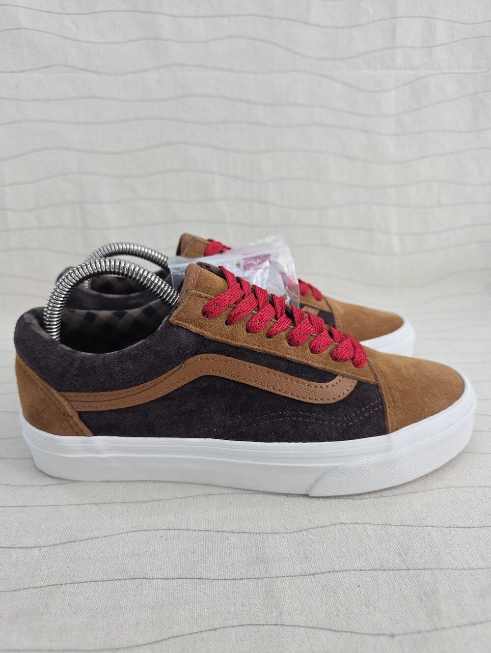 Vans Unisex Old Skool HEIQ Eco Dry Water Repellent Suede Brown Tan Sz 6.5 M/8 W